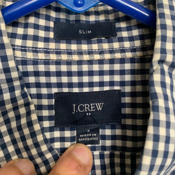 J. Crew Blue/White Checkered Button Up - Picture 3 of 4